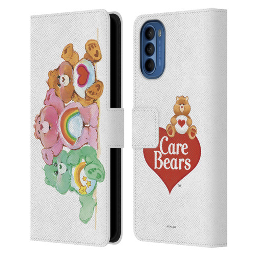 Care Bears Classic Group Leather Book Wallet Case Cover For Motorola Moto G41