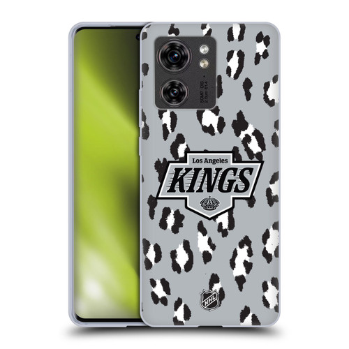 NHL Los Angeles Kings Leopard Pattern Soft Gel Case for Motorola Edge (2023)