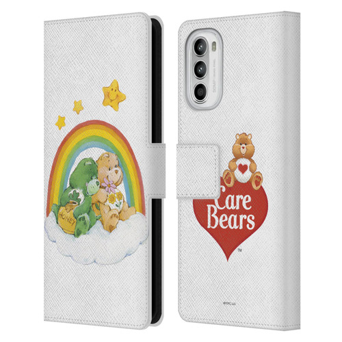 Care Bears Classic Rainbow 2 Leather Book Wallet Case Cover For Motorola Moto G52