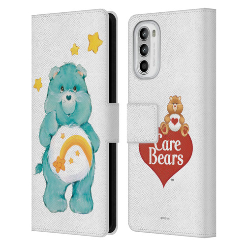 Care Bears Classic Wish Leather Book Wallet Case Cover For Motorola Moto G52