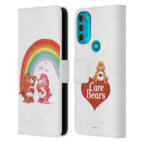 Care Bears Classic Rainbow Leather Book Wallet Case Cover For Motorola Moto G71 5G