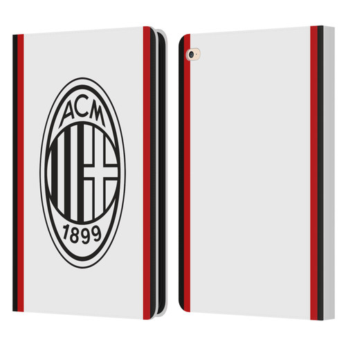 AC Milan 2024/25 Crest Kit Away Leather Book Wallet Case Cover For Apple iPad Air 2 (2014)