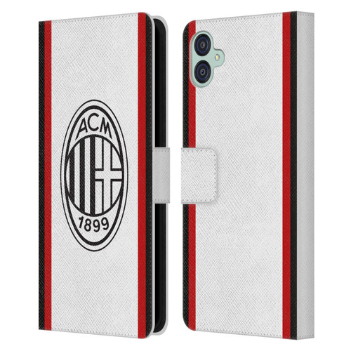 AC Milan 2024/25 Crest Kit Away Leather Book Wallet Case Cover For Samsung Galaxy M04 5G / A04e
