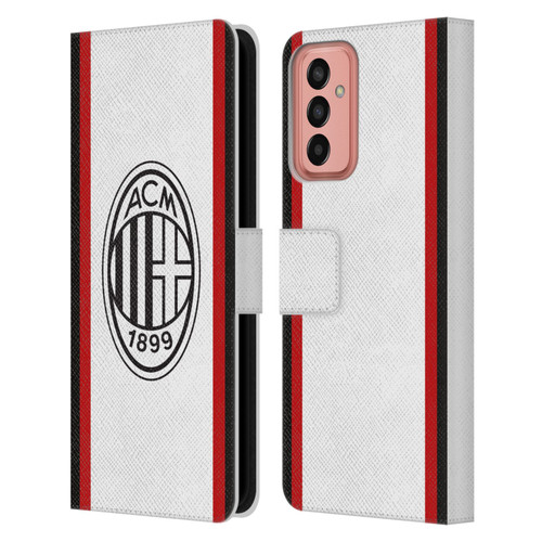 AC Milan 2024/25 Crest Kit Away Leather Book Wallet Case Cover For Samsung Galaxy M13 (2022)