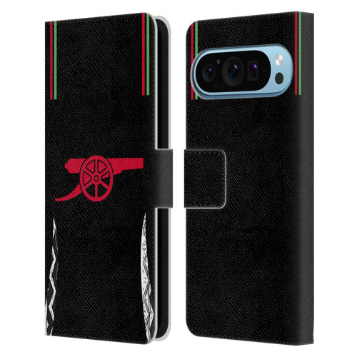 Arsenal FC 2024/25 Kit Away Leather Book Wallet Case Cover For Google Pixel 9 / Pixel 9 Pro