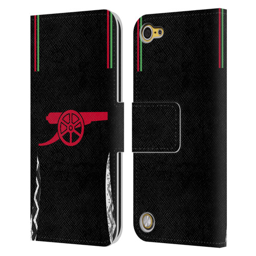 Arsenal FC 2024/25 Kit Away Leather Book Wallet Case Cover For Apple iPod Touch 5G 5th Gen