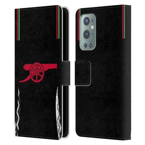 Arsenal FC 2024/25 Kit Away Leather Book Wallet Case Cover For OnePlus 9
