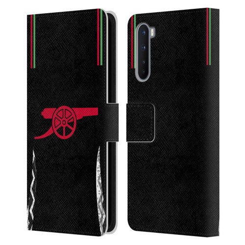 Arsenal FC 2024/25 Kit Away Leather Book Wallet Case Cover For OnePlus Nord 5G