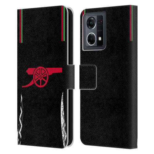Arsenal FC 2024/25 Kit Away Leather Book Wallet Case Cover For OPPO Reno8 4G