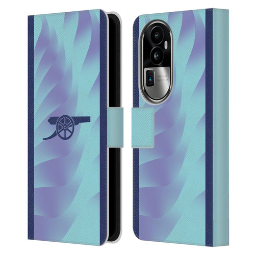 Arsenal FC 2024/25 Kit Third Leather Book Wallet Case Cover For OPPO Reno10 Pro+