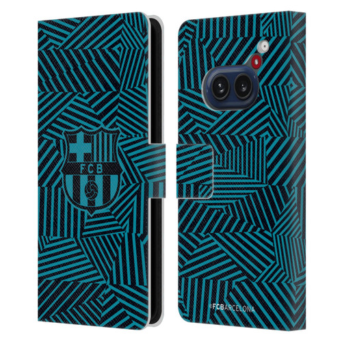 FC Barcelona Crest Black Leather Book Wallet Case Cover For Nothing Phone (2a)