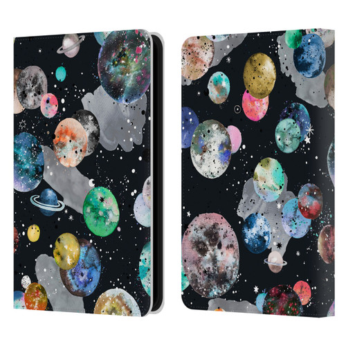 Ninola Colourful Patterns Space Planets Black Leather Book Wallet Case Cover For Amazon Kindle Paperwhite 5 (2021)