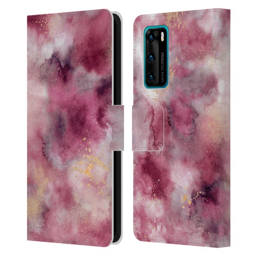Ninola Colourful Patterns Pink Marble Leather Book Wallet Case Cover For Huawei P40 5G