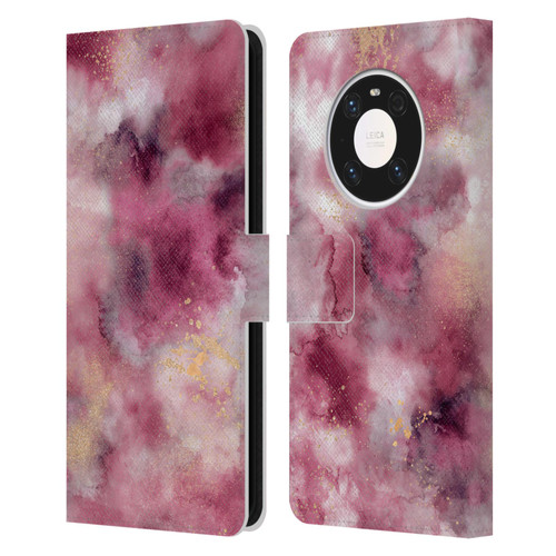Ninola Colourful Patterns Pink Marble Leather Book Wallet Case Cover For Huawei Mate 40 Pro 5G