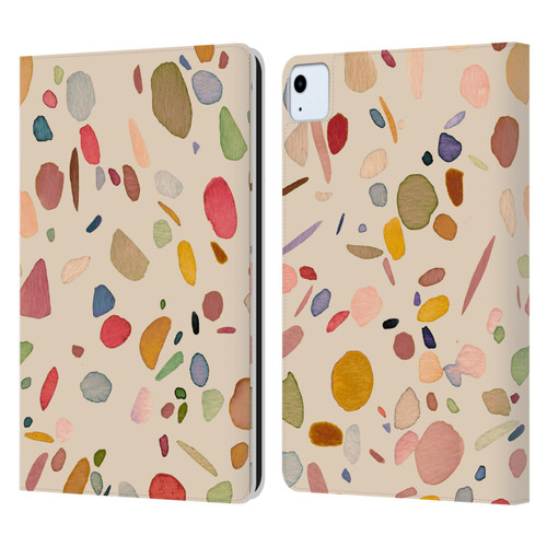 Ninola Colourful Patterns Terrazzo Leather Book Wallet Case Cover For Apple iPad Air 11 2020/2022/2024