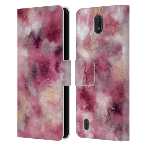 Ninola Colourful Patterns Pink Marble Leather Book Wallet Case Cover For Nokia C01 Plus/C1 2nd Edition