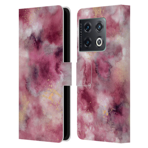 Ninola Colourful Patterns Pink Marble Leather Book Wallet Case Cover For OnePlus 10 Pro