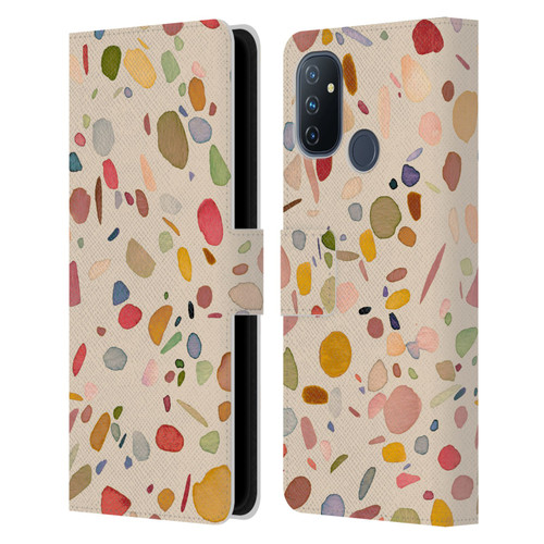 Ninola Colourful Patterns Terrazzo Leather Book Wallet Case Cover For OnePlus Nord N100