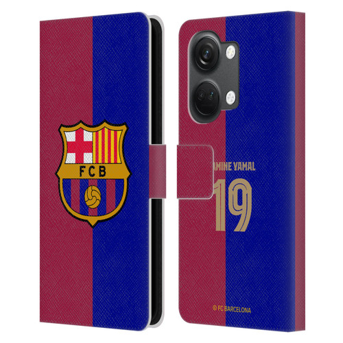 FC Barcelona 2024/25 Players Home Kit Lamine Yamal Leather Book Wallet Case Cover For OnePlus Nord 3 5G