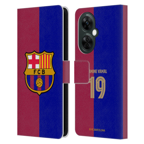 FC Barcelona 2024/25 Players Home Kit Lamine Yamal Leather Book Wallet Case Cover For OnePlus Nord CE 3 Lite 5G