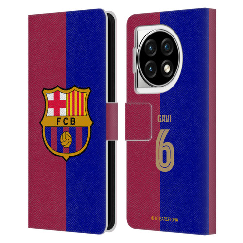 FC Barcelona 2024/25 Players Home Kit Gavi Leather Book Wallet Case Cover For OPPO OnePlus Ace 3 5G