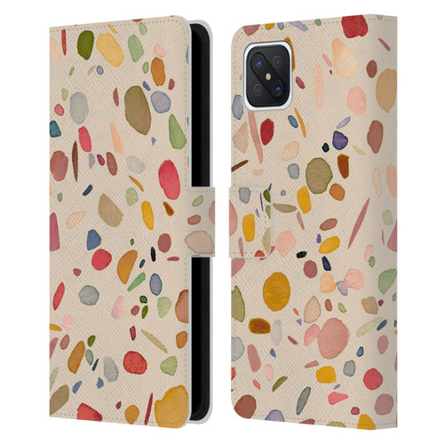 Ninola Colourful Patterns Terrazzo Leather Book Wallet Case Cover For OPPO Reno4 Z 5G