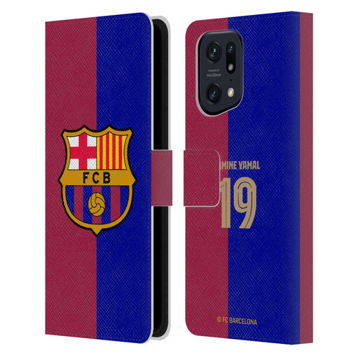 FC Barcelona 2024/25 Players Home Kit Lamine Yamal Leather Book Wallet Case Cover For OPPO Find X5 Pro