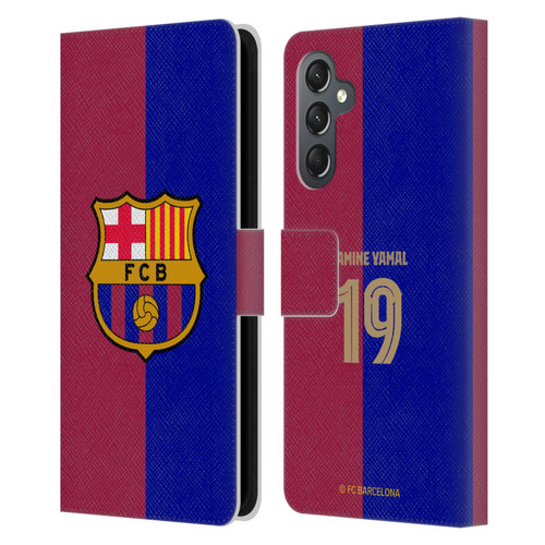 FC Barcelona 2024/25 Players Home Kit Lamine Yamal Leather Book Wallet Case Cover For Samsung Galaxy A25 5G