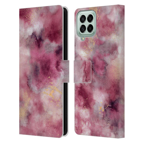Ninola Colourful Patterns Pink Marble Leather Book Wallet Case Cover For Samsung Galaxy M53 (2022)