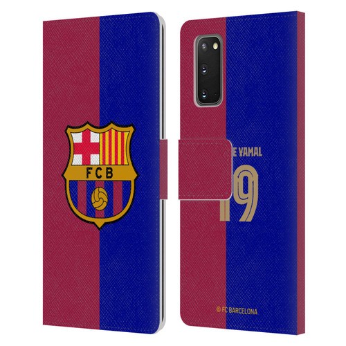 FC Barcelona 2024/25 Players Home Kit Lamine Yamal Leather Book Wallet Case Cover For Samsung Galaxy S20 / S20 5G