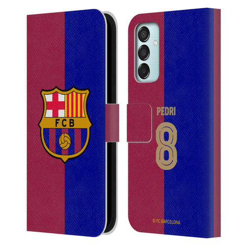 FC Barcelona 2024/25 Players Home Kit Pedri Leather Book Wallet Case Cover For Samsung Galaxy M15/F15 5G