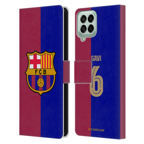 FC Barcelona 2024/25 Players Home Kit Gavi Leather Book Wallet Case Cover For Samsung Galaxy M53 (2022)