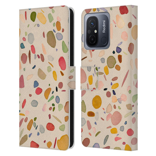 Ninola Colourful Patterns Terrazzo Leather Book Wallet Case Cover For Xiaomi Redmi 12C