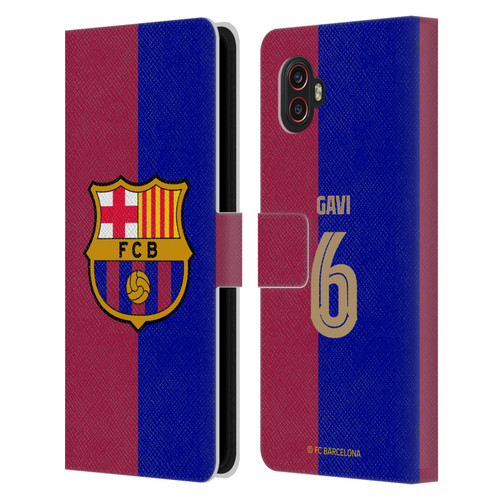 FC Barcelona 2024/25 Players Home Kit Gavi Leather Book Wallet Case Cover For Samsung Galaxy Xcover6 Pro/Pro2