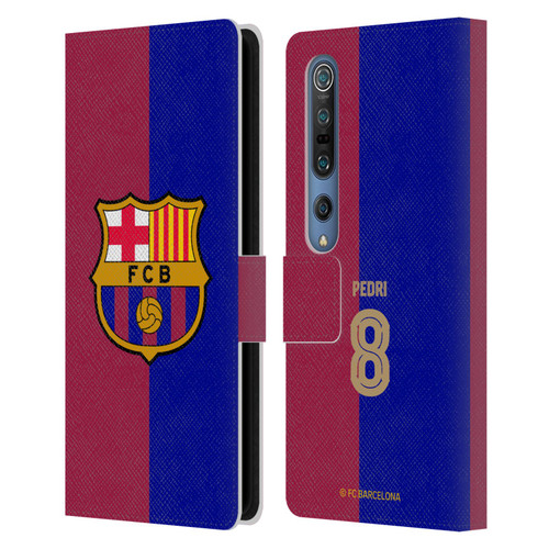 FC Barcelona 2024/25 Players Home Kit Pedri Leather Book Wallet Case Cover For Xiaomi Mi 10 5G / Mi 10 Pro 5G