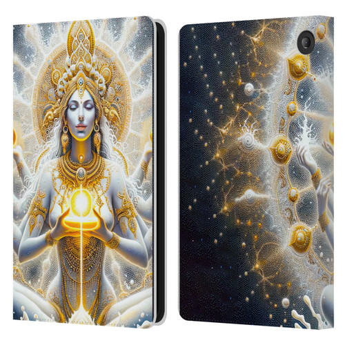 Shambhala Light Visionary Art Ethereal Graphics Goddess Leather Book Wallet Case Cover For Amazon Fire 7 2022