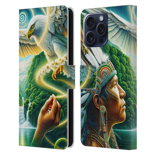 Shambhala Light Visionary Art Ethereal Graphics Daisy Leather Book Wallet Case Cover For Apple iPhone 16 Pro Max