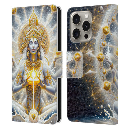 Shambhala Light Visionary Art Ethereal Graphics Goddess Leather Book Wallet Case Cover For Apple iPhone 16 Pro
