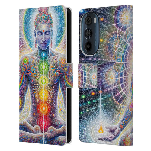 Shambhala Light Visionary Art Ethereal Graphics Chakras Leather Book Wallet Case Cover For Motorola Edge 30