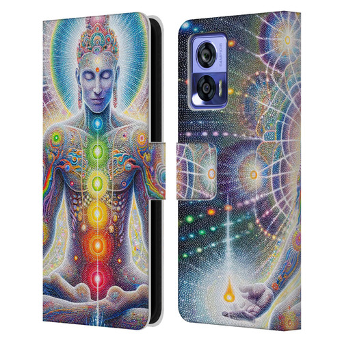 Shambhala Light Visionary Art Ethereal Graphics Chakras Leather Book Wallet Case Cover For Motorola Edge 30 Neo 5G