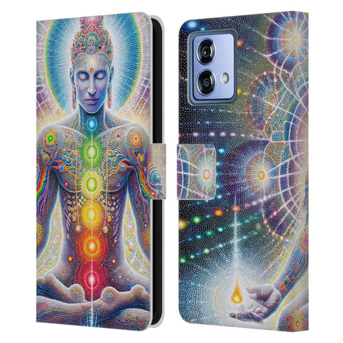 Shambhala Light Visionary Art Ethereal Graphics Chakras Leather Book Wallet Case Cover For Motorola Moto G84 5G