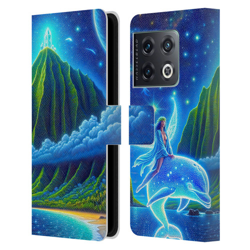 Shambhala Light Visionary Art Ethereal Graphics Dolphins In Dreams Leather Book Wallet Case Cover For OnePlus 10 Pro