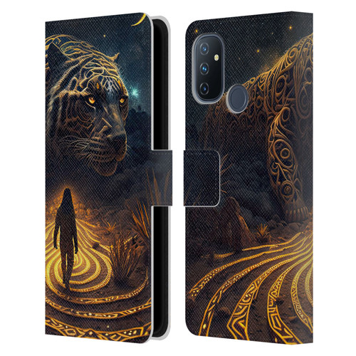 Shambhala Light Visionary Art Ethereal Graphics Big Cat Glow Leather Book Wallet Case Cover For OnePlus Nord N100