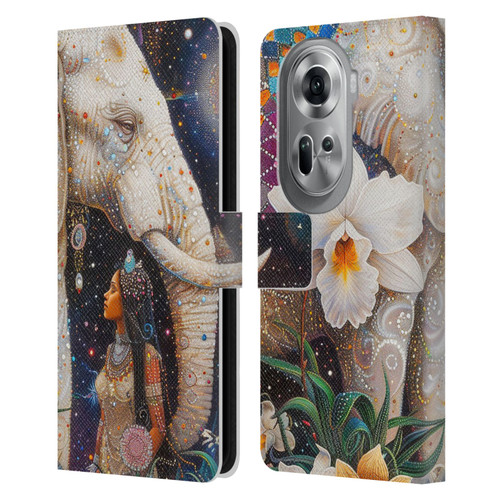 Shambhala Light Visionary Art Ethereal Graphics Gentle Giant Leather Book Wallet Case Cover For OPPO Reno11 Pro