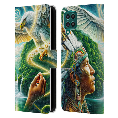 Shambhala Light Visionary Art Ethereal Graphics Daisy Leather Book Wallet Case Cover For Samsung Galaxy F62 (2021)