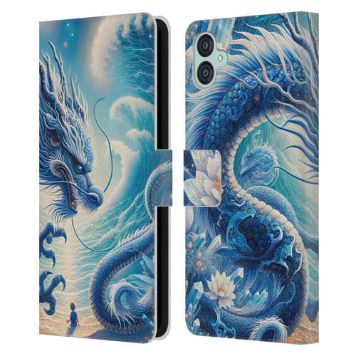 Shambhala Light Visionary Art Ethereal Graphics Blue Dragon Wave Leather Book Wallet Case Cover For Samsung Galaxy M04 5G / A04e