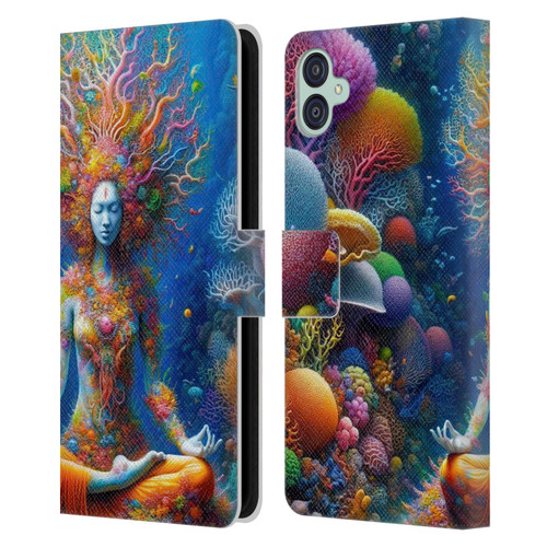 Shambhala Light Visionary Art Ethereal Graphics Colorful Coral Reef Leather Book Wallet Case Cover For Samsung Galaxy M04 5G / A04e