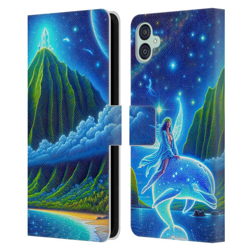 Shambhala Light Visionary Art Ethereal Graphics Dolphins In Dreams Leather Book Wallet Case Cover For Samsung Galaxy M04 5G / A04e