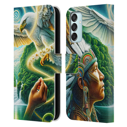 Shambhala Light Visionary Art Ethereal Graphics Daisy Leather Book Wallet Case Cover For Samsung Galaxy M15/F15 5G