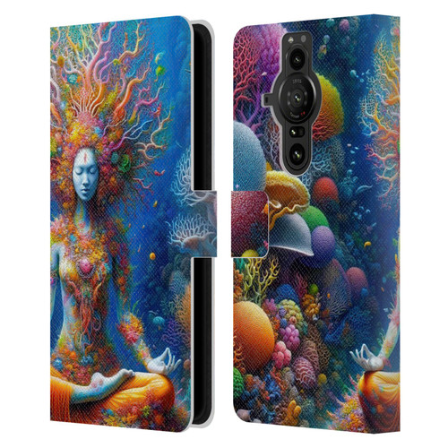 Shambhala Light Visionary Art Ethereal Graphics Colorful Coral Reef Leather Book Wallet Case Cover For Sony Xperia Pro-I